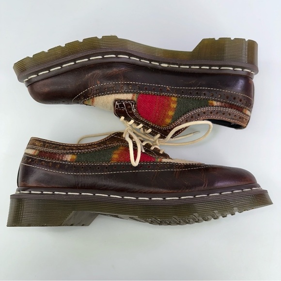 Dr. Martens Pendleton Women's Shoes Sz 6 M Brogue Wingtip Harvest Stripe Oxford - Picture 2 of 8